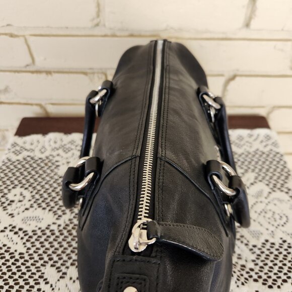 Euc Coach Ashley Black Leather Shoulder Bag Handbag - Picture 10 of 12